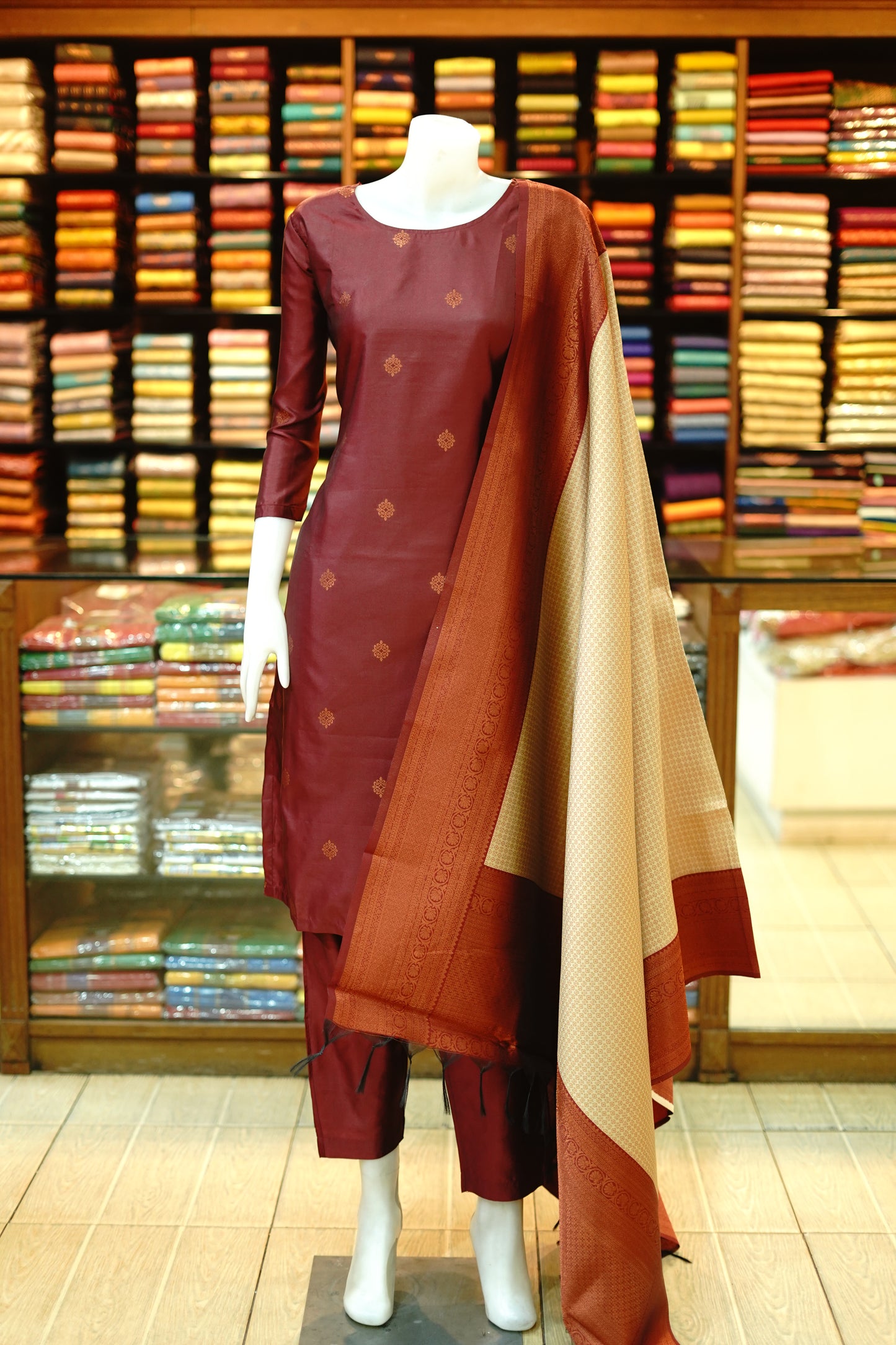 Semi Kancheepuram Silk Shalwar