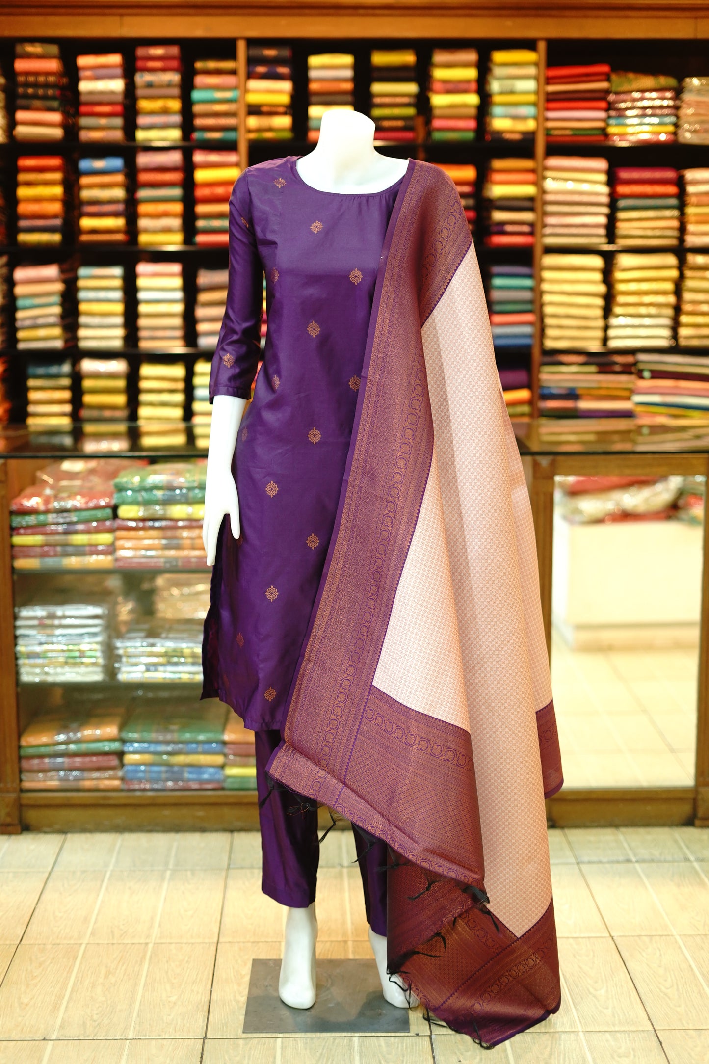 Semi Kancheepuram Silk Shalwar
