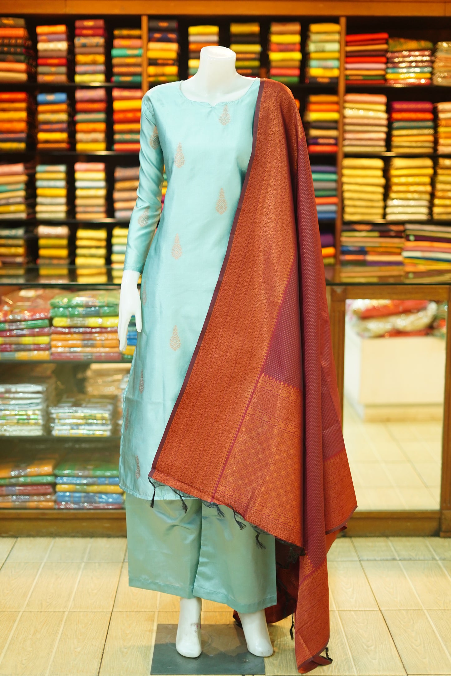 Semi Kancheepuram Silk Shalwar