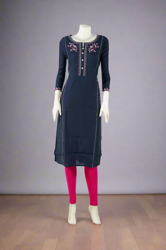 Dark Blue Kurthi Top