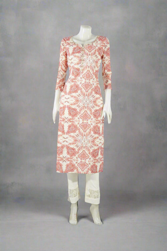 Peach Kurthi Top