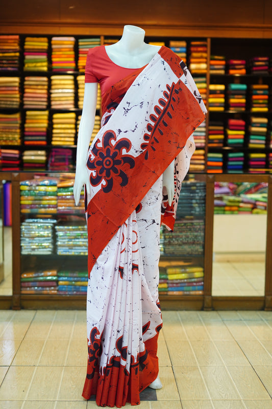 Cotton bathik saree