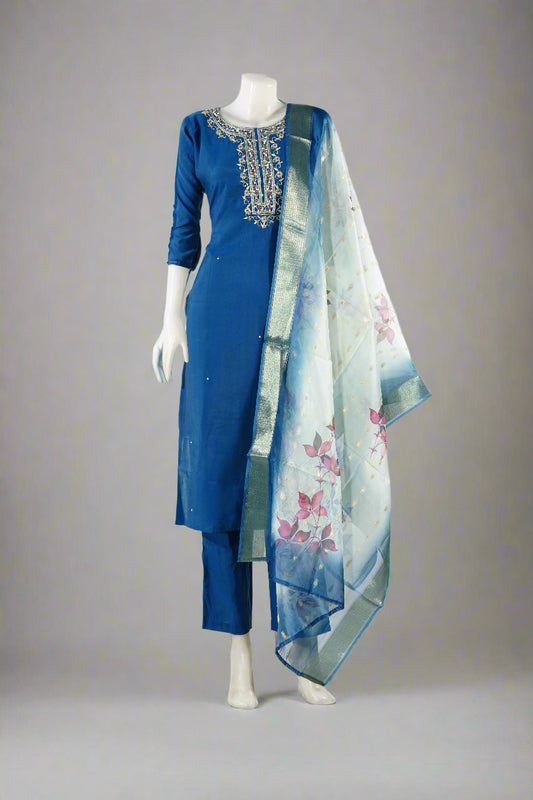 Straight cut handwork Shalwar