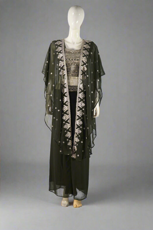 Black and Gold Lehenga